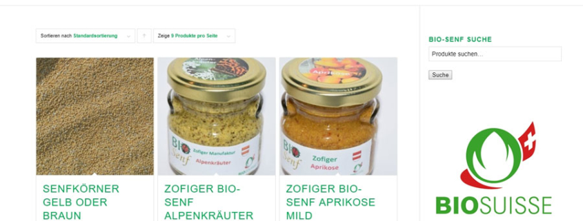web updates kmu GmbH-wuk-WordPress und SEO Agentur - Kundenprojekte Bio Senf
