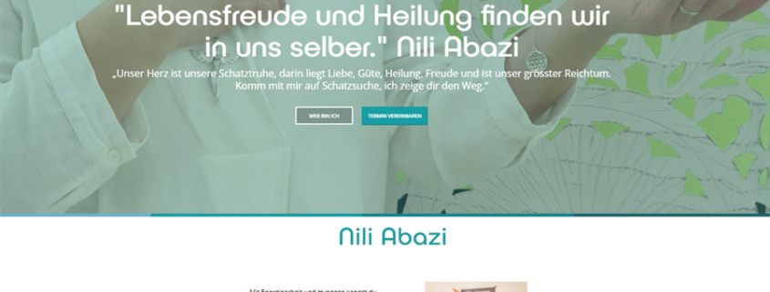 web updates kmu GmbH-wuk-WordPress und SEO Agentur - Referenz Nili Abazi Energie Coach