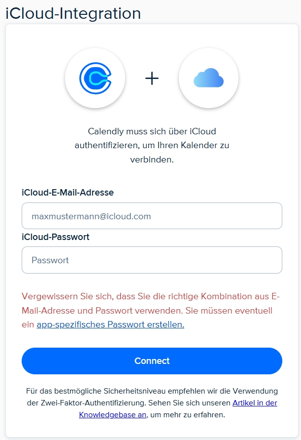calendly icloud verbindung aufbauen im jahr 2026