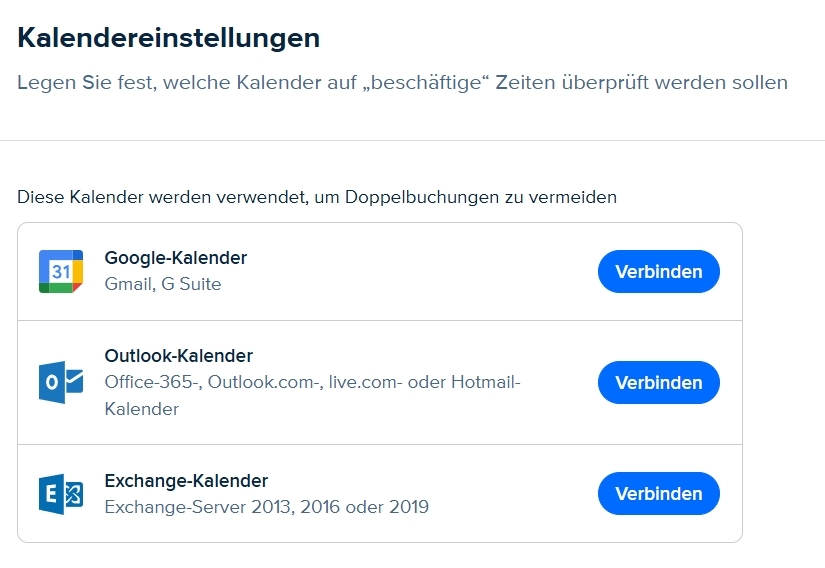calendly integrationen ohne icloud